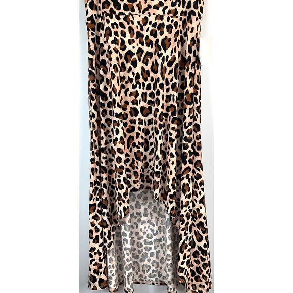 LuLaRoe Olivia Maxi Skirt Pink Leopard Women's Large - Picture 1 of 6